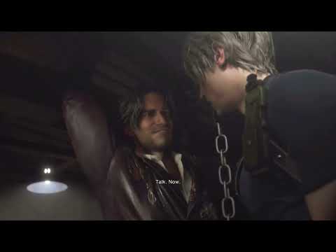 Leon chained with Luis Serra Cutscene RE4 Remake