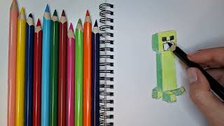 How To Draw Minecraft Creeper... step by step #creeper #howtodraw #easydrawing