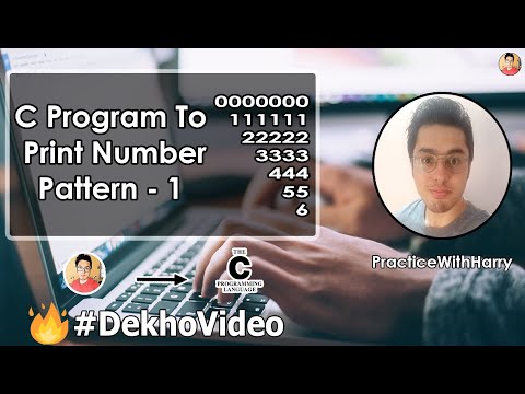 C Program To Print Number Pattern 1