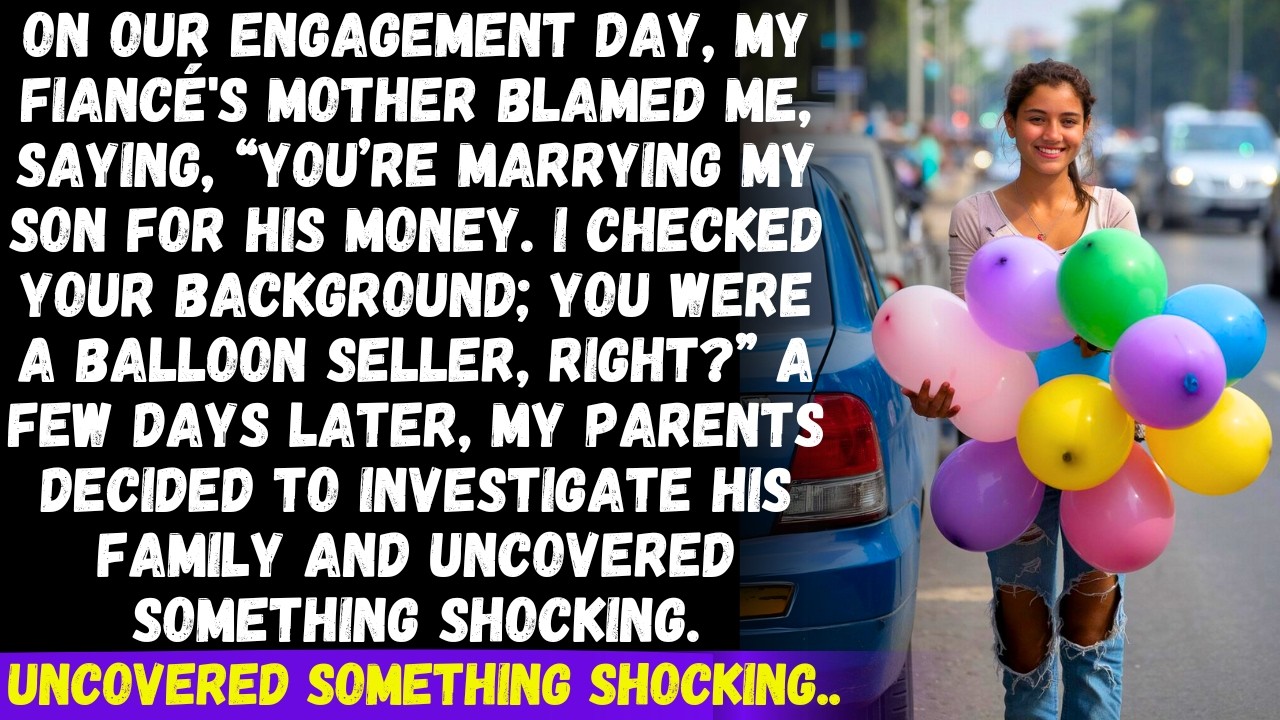 My fiancé's mother blamed me, you’re marrying him for money. You were a balloon seller. but then...