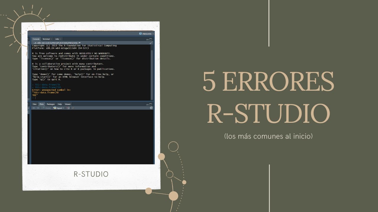 5 errores en R-Studio (principiantes)