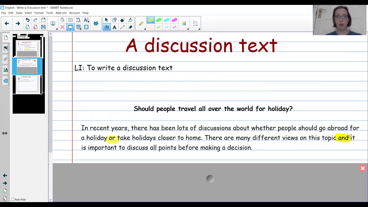 Writing 9th February Introduction to a discussion text 1