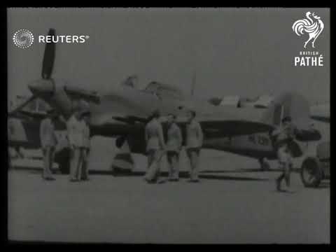 EGYPT / DEFENCE: Four Hurricanes presented to Middle East Squadron by Lady MacRobert (1942)