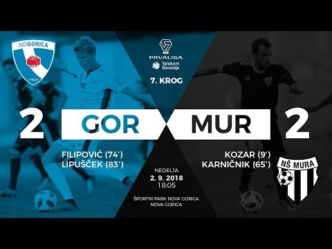 7.krog: Gorica - Mura 2:2 ; Prva liga Telekom Slovenije 2018/2019