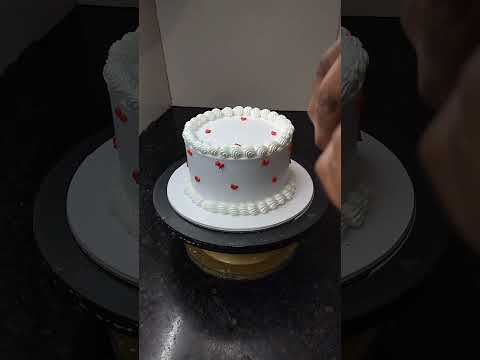 Red heart and Red ribbon 🎀 cake 💛🎂#birthdaycake