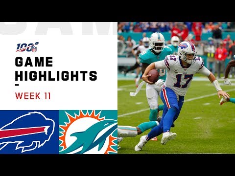 Bills vs. Dolphins Week 11 Highlights | NFL 2019