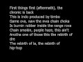 The Game - Put you on the game LYRICS/Readwatch!