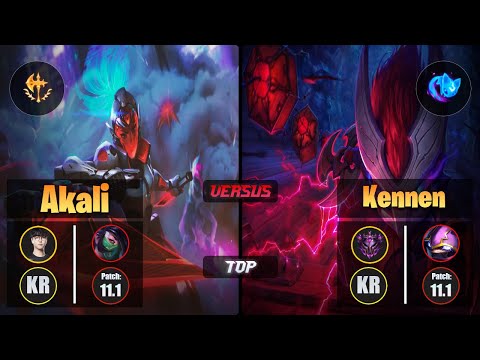 Roach AKALI (Top) [Conqueror] VS KENNEN - Master KR Patch 11.1