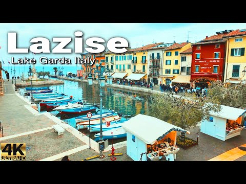 Lazise Italy Walking Tour 4K | Must-See Lake Garda Town
