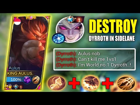 AULUS VS TOP GLOBAL NO. 1 DYRROTH | AULUS  ONE HIT BUILD | AULUS MOBILE LEGENDS