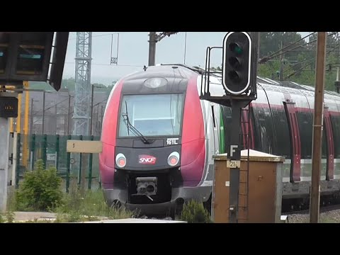 Z50000 NAT : Départ de la gare de Achères Grand Cormier sur la ligne du Transilien L