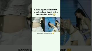 Karina grabbing winter's waist 😵 #aespa #winter #Karina #aespawinter #jiminjeong #winrina #dirtywork