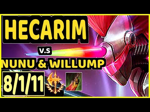 CINKROF (HECARIM) vs NUNU & WILLUMP - 8/1/11 KDA JUNGLE GAMEPLAY - EUW Ranked GRANDMASTER