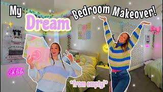 my DREAM bedroom makeover 2024!!🥹☁️🍃🌸 *from EMPTY!!🫢* (aesthetic + cozy🧸) | Rhia Official♡