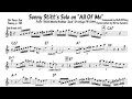 Sonny Stitt's Tenor Solo On All of Me (Transcription)