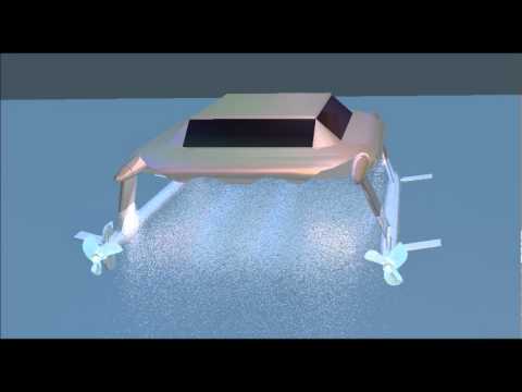 Convertable SWATH boat (enhanced view)