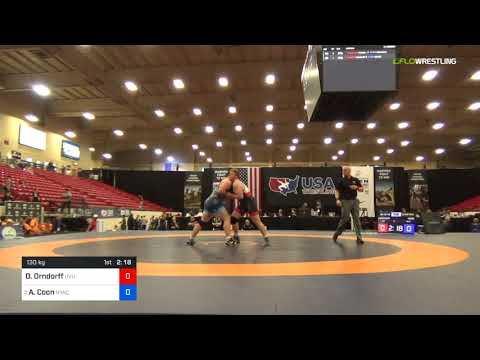 2018 Marine Corps US Open/Senior Men's Greco-Roman 130 Quarters - David Tate Orndorff (UVU) Vs. Ad