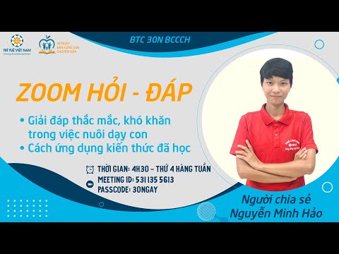 [30NBCCCH-K20] ZOOM HỎI ĐÁP - BUỔI 2 (NGÀY 11/10/2023)