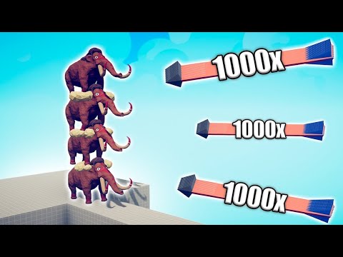 MAMMOTH PILLAR vs 1000x OVERPOWERED UNITS - TABS | Totally Accurate Battle Simulator 2024