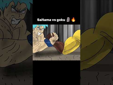Saitama vs goku arm wrestling competition 🔥😱 #anime #shorts #badass #moments