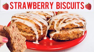 How To Make STRAWBERRY BISCUITS - FLAKY & DELICIOUS Recipe