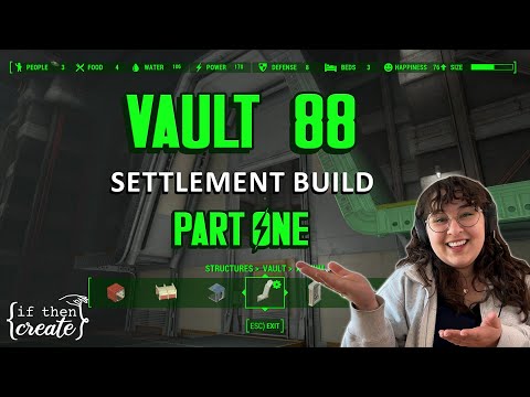 Vault 88 - PART ONE - a fallout 4 settlement build! (no mods)