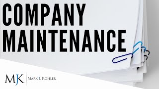 Annual Maintenance for a Corporation & LLC