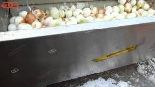 onion washing machine|onion peeling machine|Brush Type Washing Machine