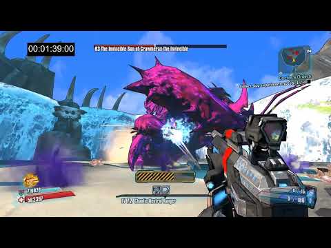 Borderlands 2 Axton Vs OP8 Crawmerax in 2:34