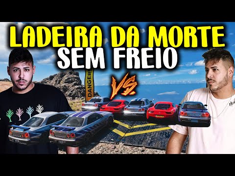 RENATO GARCIA VS RENATO GARCIA - LADEIRA DA MORTE SEM FREIO - FERRARI 458 VS NISSAN GTR