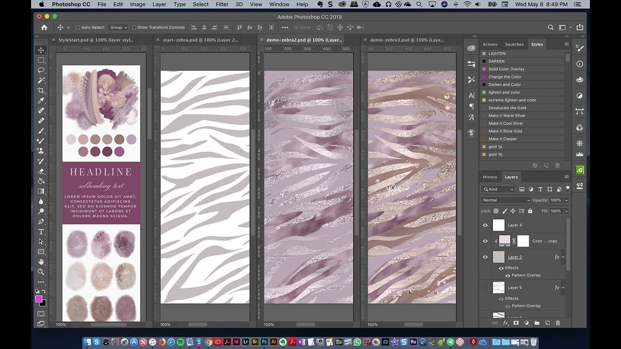 Create a Zebra Pattern 2 ways with the new Style Start creative kit