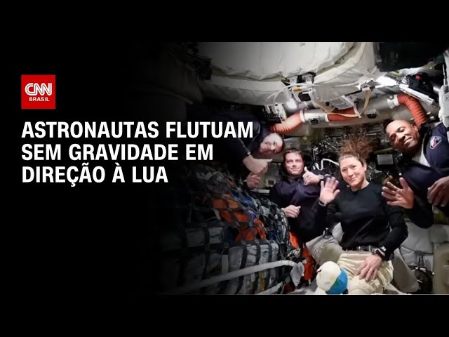 Missão Artemis II: Astronautas flutuam sem gravidade em direção à Lua | CNN 360°