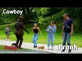 This Beautiful Woman Is Very Surprised Cowboy Statue Prank