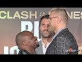 MARIUSZ WACH LOOKS LIKE A GIANT IN FACE OFF WITH DILLIAN WHYTE AT RUIZ JOSHUA 2 PRESSER