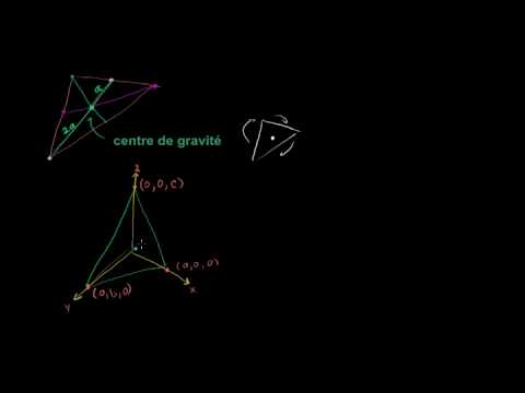 comment construire le centre de gravité d'un triangle