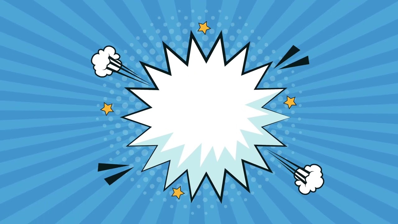 Comic Book Pop Art Speech Bubbles Animation | 4K | FREE TO USE