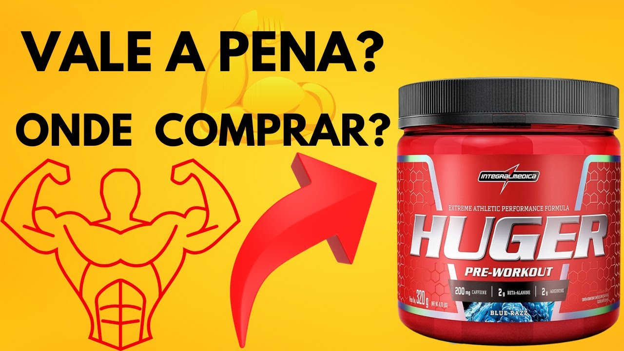 Miniatura da avaliação em vídeo de Pré-Treino Integralmedica Huger Blue Razz 320g