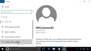 Создание учетной записи локального пользователя в Windows 10