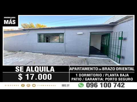 En Alquiler: Apartamento de 1 Dormitorio | Brazo Oriental