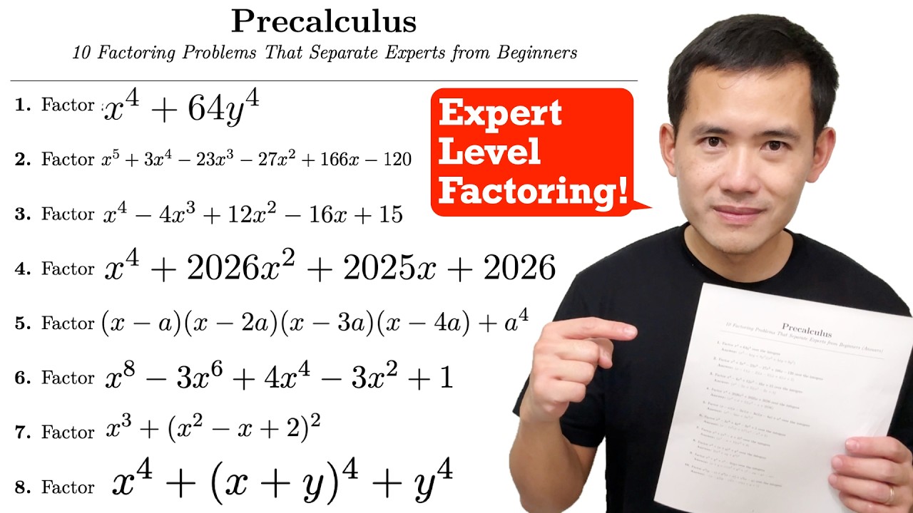 10 factoring problems that separate experts from beginners