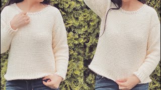 Tunisian crochet sweater step by step tutorial