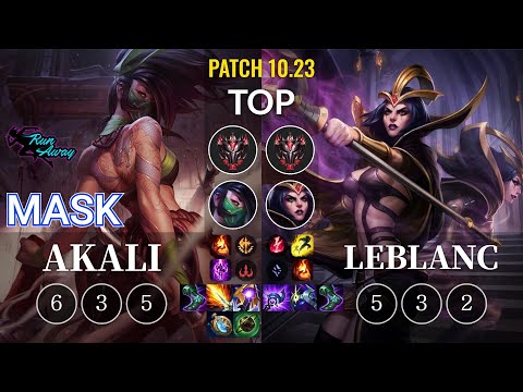 RNW Mask Akali vs LeBlanc Top - KR Patch 10.23