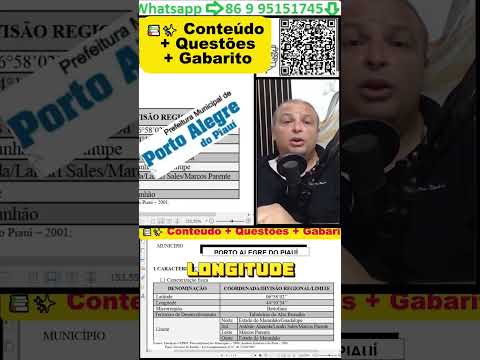 Localização e microrregião de Porto Alegre do Piauí  o que cai no concurso público!