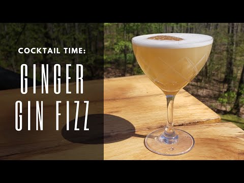 Cocktail time: Ginger Gin Fizz (a delightful and simpler take on on famous Ramos Gin Fizz)