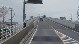 preview picture of video '「ベタ踏み坂」江島大橋を渡る Yonago Airport access bus across the Eshima Ohashi Bridge'