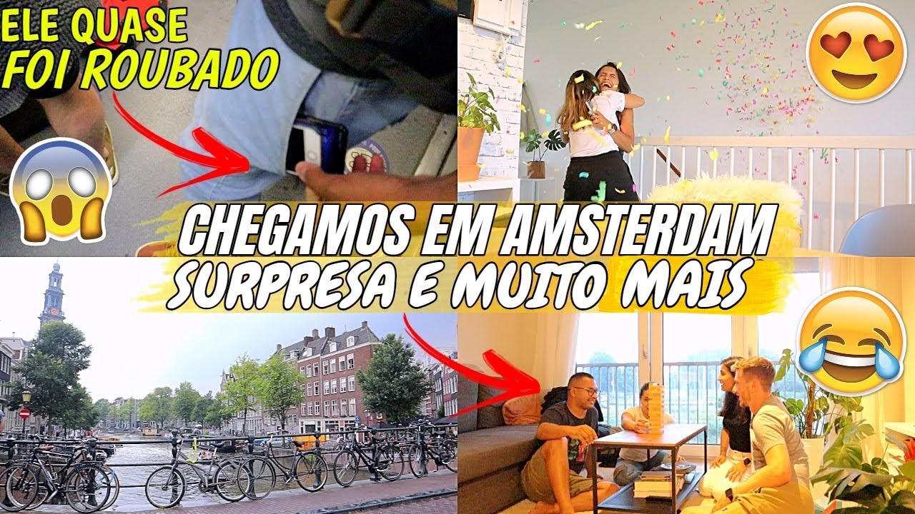 CHEGAMOS EM AMSTERDAM, SURPRESA PRA VANESSA LINO, TOUR PELA CIDADE e muito mais ♥ - Bruna Paula