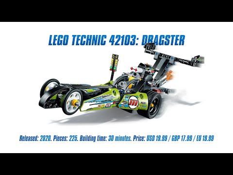 LEGO Technic 42103: Dragster: Speed Build & Review [4K]