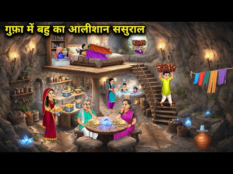 "Daughter-in-law's luxurious in-laws' house in a cave || Cartoon..