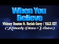 WHEN YOU BELIEVE Whitney Houston Ft Mariah Carey MALE KEY KARAOKE PIANO VERSION