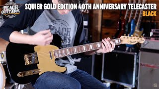 Video thumbnail for No Talking...Just Tones | Squier Gold Edition 40th Anniversary Telecaster Black by Peach Guitars